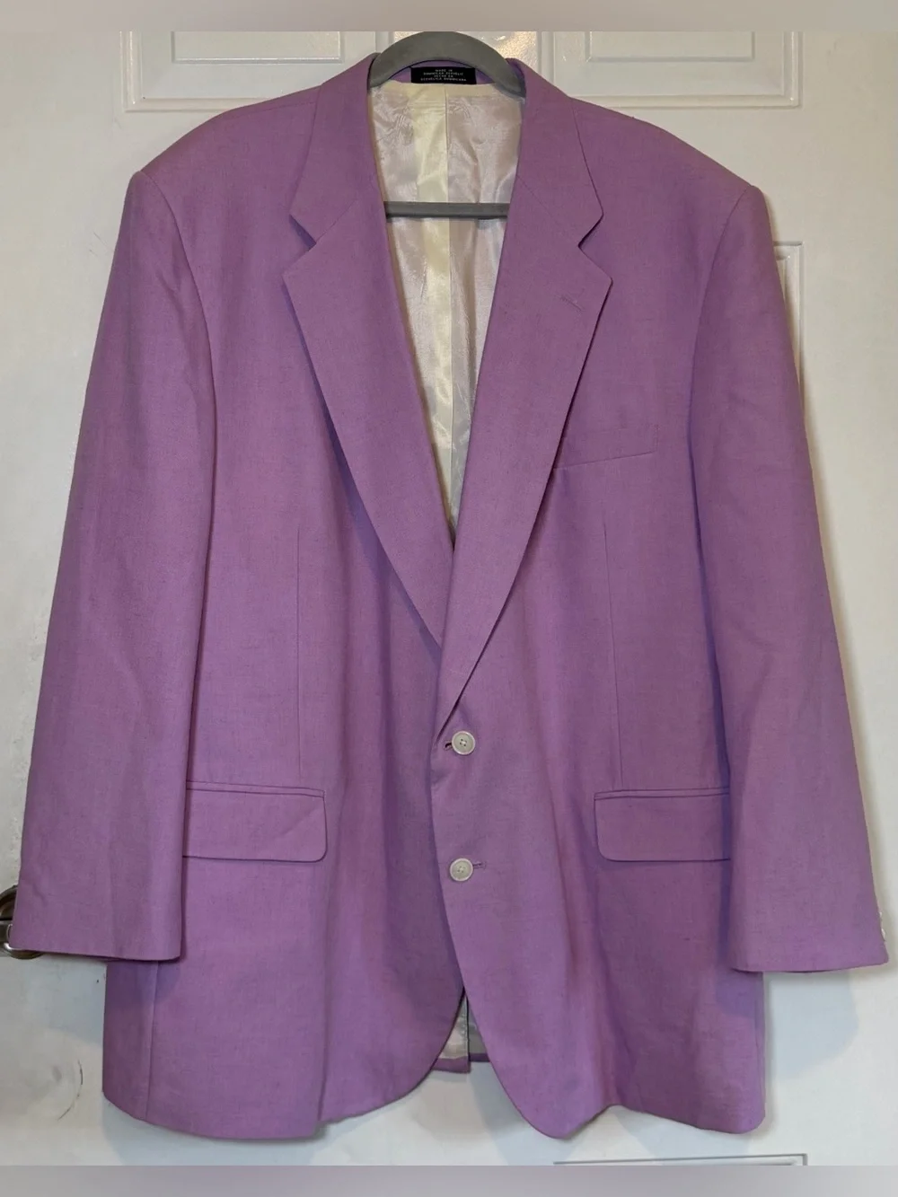 Linen Lites Size 48 Light Purple 2-Button Sport Coat Blazer Men’s Lightweight